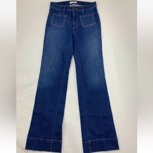 Ann Taylor Loft Modern Wide Leg Trouser Stretch Jeans 2 Excellent Size 26 x 32